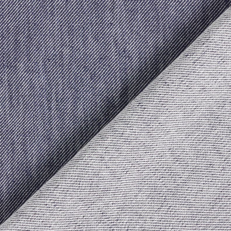 Twill di lino-viscosa – blu marino,  image number 4