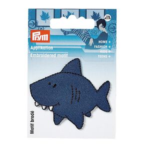 applicazione squalo [ 5 x 5,8 cm ] | Prym – blu marino, 