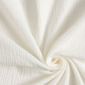 mussolina / tessuto doppio increspato – bianco lana, 