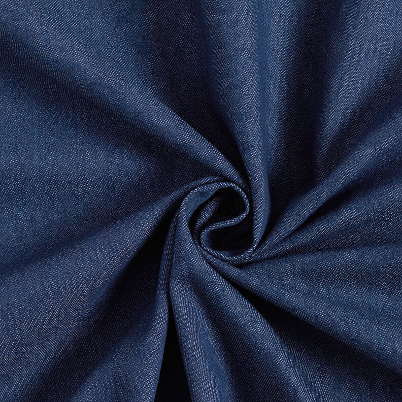 Denim in cotone elasticizzato medio – blu marino,  image number 1