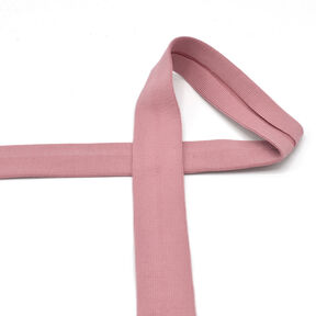 Nastro in sbieco jersey di cotone [20 mm] – rosa antico scuro, 