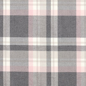 tessuto stretch per pantaloni Quadri scozzesi – grigio ardesia/rosé, 