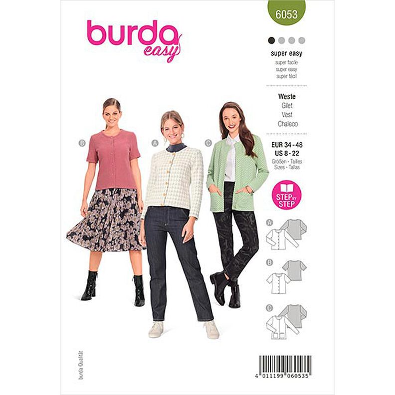 cardigan, Burda 6053 | 34-48,  image number 1