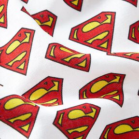 popeline di cotone Logo Superman Tessuto oggetto di licenza | DC Comics – bianco, 