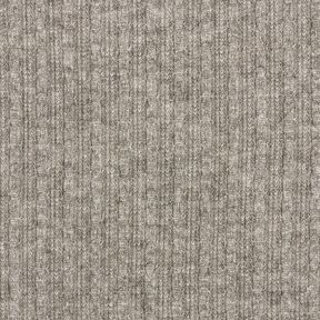 Tessuto a maglia con motivo a trecce melange – grigio, 