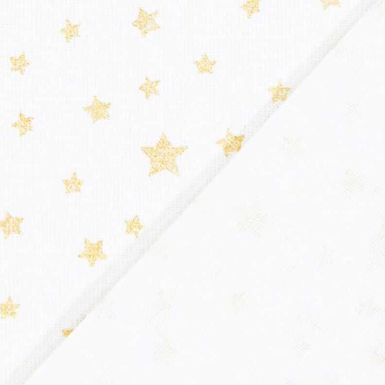 tessuto in cotone cretonne piccole stelle glitter – oro,  image number 3