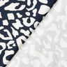 jersey di viscosa Macchie di leopardo astratte – blu notte/bianco,  thumbnail number 4