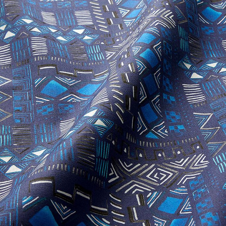 tessuti da esterni tessuti canvas Etno – blu marino,  image number 2