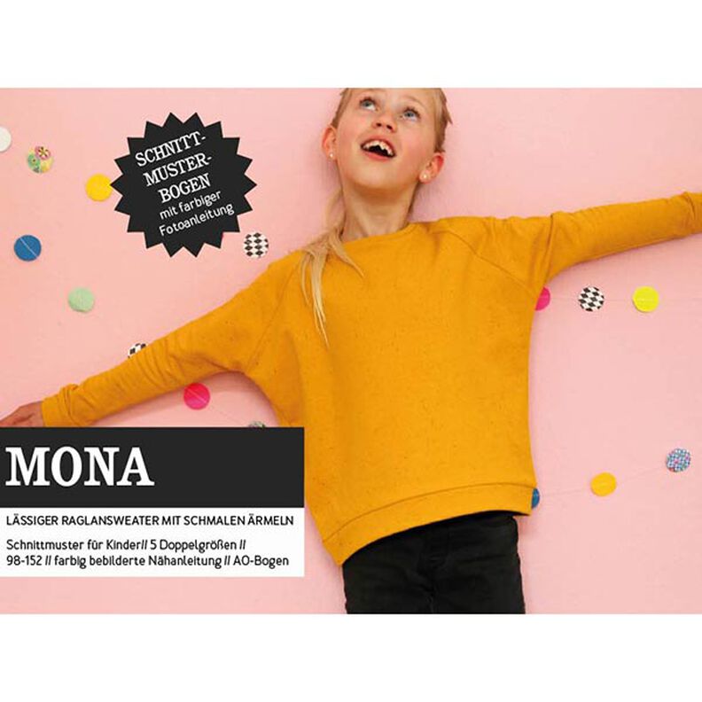 MONA - maglia con maniche raglan strette, Studio Schnittreif | 98 - 152,  image number 1