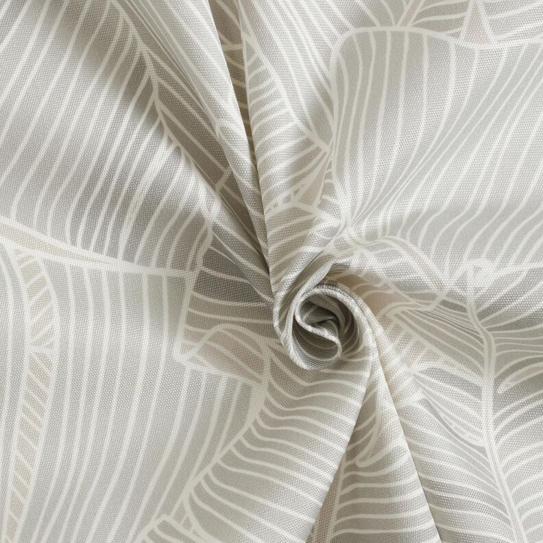tessuti da esterni tessuti canvas linee di foglie – grigio argento,  image number 4