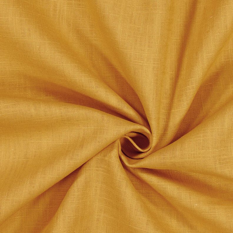 Tessuto di lino misto Ramie medio – senape,  image number 1