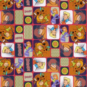 popeline di cotone Scooby Doo a fumetti Tessuto oggetto di licenza – rosso/mix di colori, 