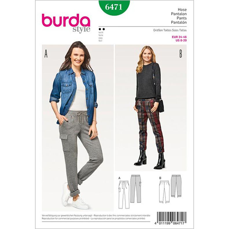 pantalone | pantalone 3/4, Burda 6471 | 34 - 46,  image number 1