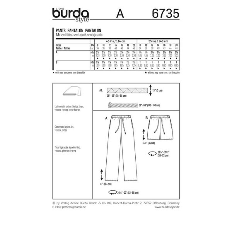 Pantaloni, Burda 6735,  image number 5