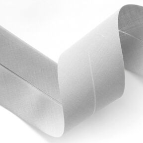 Nastro in sbieco Polycotton [50 mm] – grigio argento, 