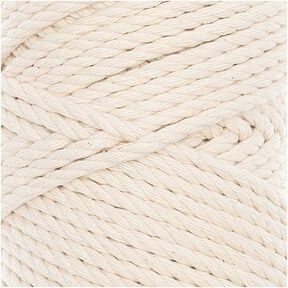Creative Cotton Cord Skinny filato per macramè [3mm] | Rico Design – naturale, 