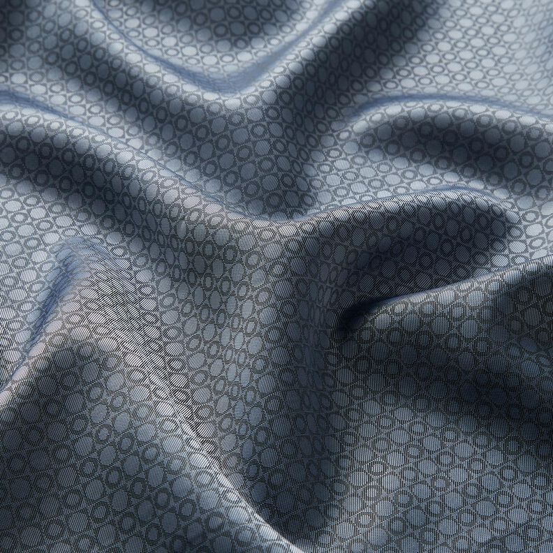 tessuto per fodere Jacquard Quadretti e pois – blu acciaio,  image number 2