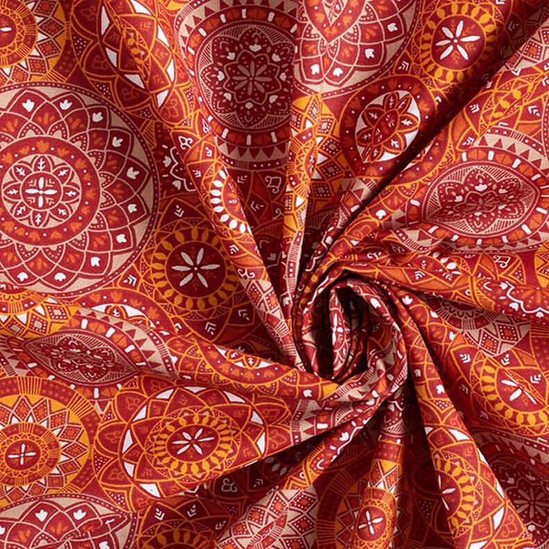 Cretonne di cotone Collage di mandala – terracotta,  image number 3