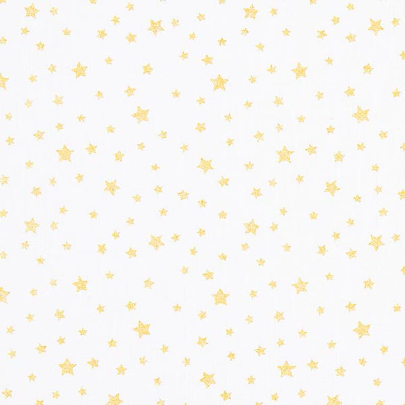 tessuto in cotone cretonne piccole stelle glitter – oro,  image number 1