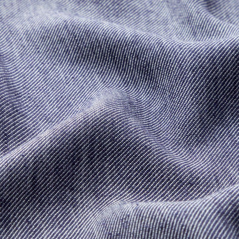 Twill di lino-viscosa – blu marino,  image number 2