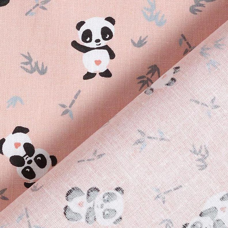 tessuto in cotone cretonne panda coccolone – rosa,  image number 4