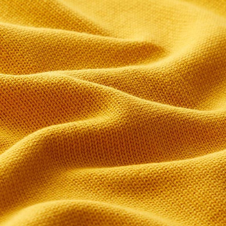 tessuto in maglia di cotone – giallo curry,  image number 2