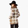 Tessuto in maglia per cappotto misto lana patchwork, colore bianco – bianco/beige,  thumbnail number 7