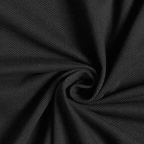 Jersey di cotone piqué fine – nero, 