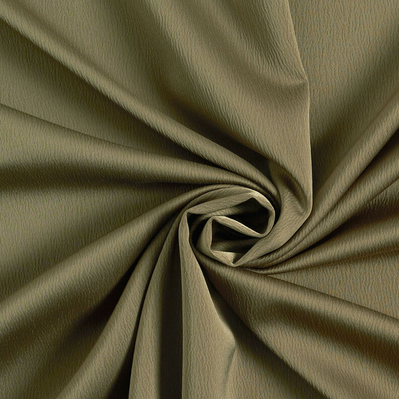 Crepe satin in tinta unita – verde oliva,  image number 1