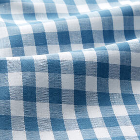 tessuto in cotone Quadro vichy 1 cm – colore blu jeans/bianco, 