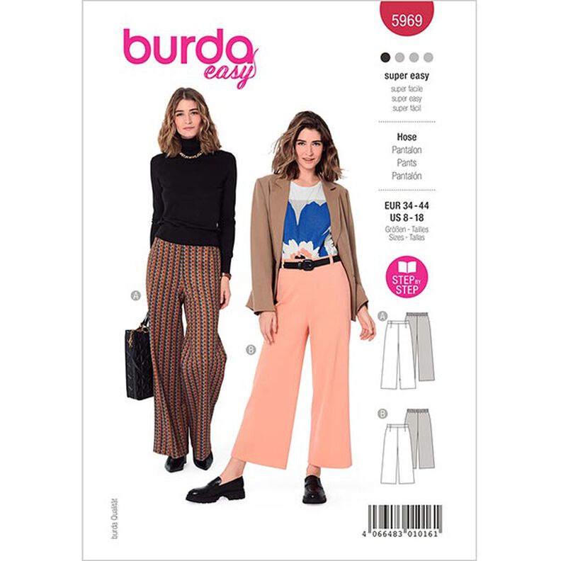 pantaloni con fascia elastica posteriore | Burda 5969 | 34-44,  image number 1