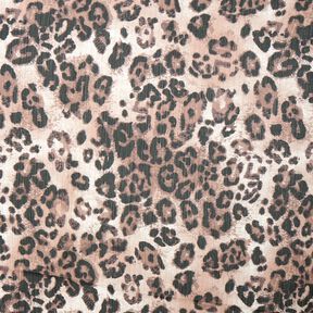 Chiffon con stampa leopardata e righe lurex – beige/nero, 