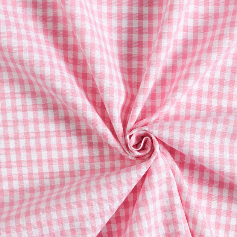 tessuto in cotone Quadro vichy 0,5 cm – rosa/bianco,  image number 3