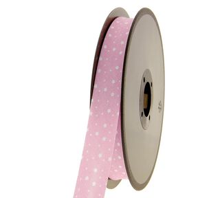 Nastro in sbieco stelle Cotone bio [20 mm] – rosa, 