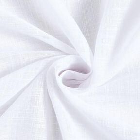 tessuto per tende, voile effetto lino 300 cm – bianco, 