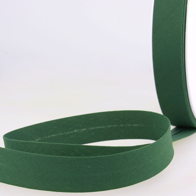 Nastro in sbieco Polycotton [20 mm] – verde scuro,  image number 1