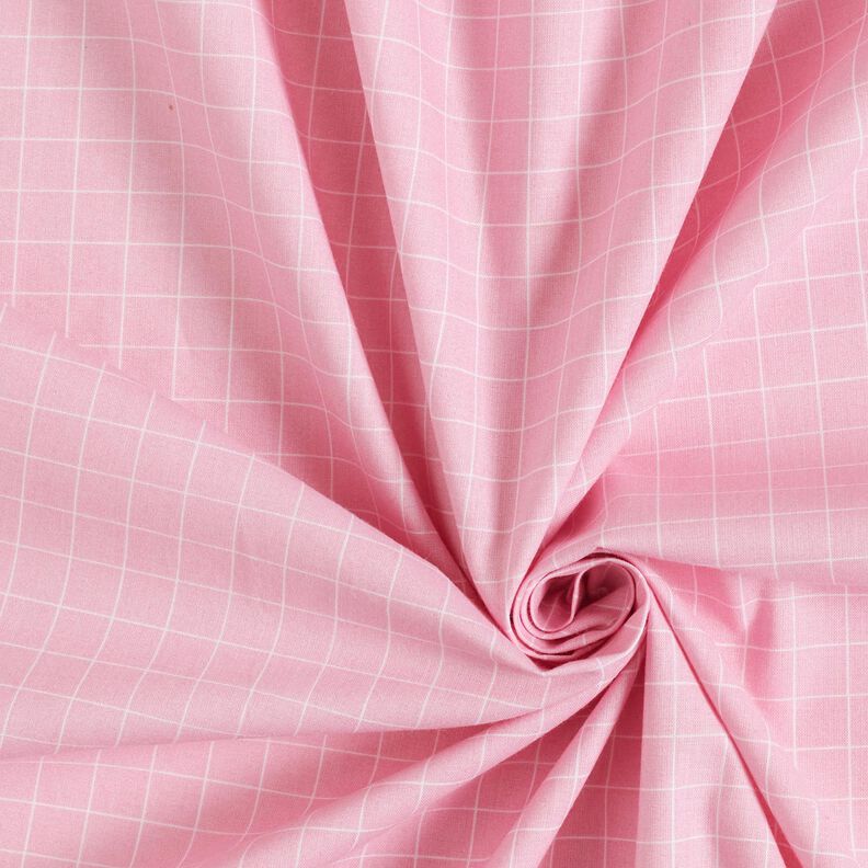 tessuto in cotone cretonne Quadri grandi – rosa chiaro,  image number 3