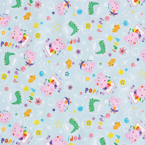 popeline di cotone Tessuto oggetto di licenza Peppa e George fanno le bolle di sapone | ABC Ltd. –, 