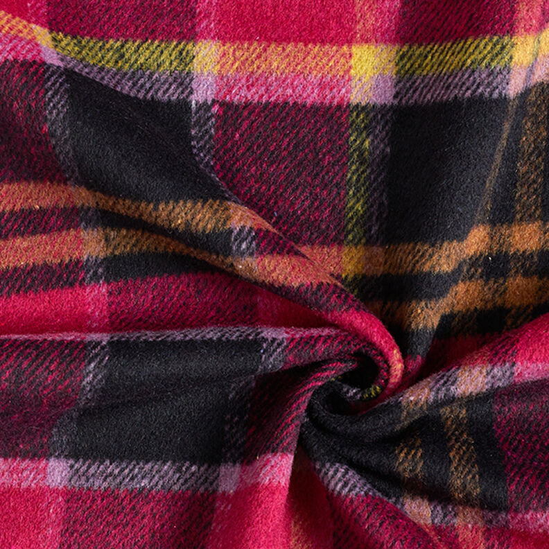 Cappotto in tessuto a quadri colorati – nero/bacca,  image number 3