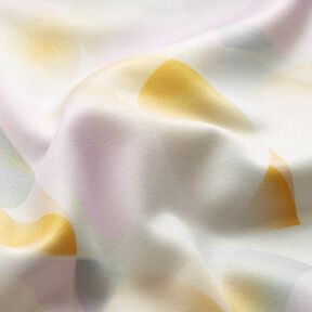 Maglia sportiva con forme ad acquerello – giallo sole/violetto pastello, 