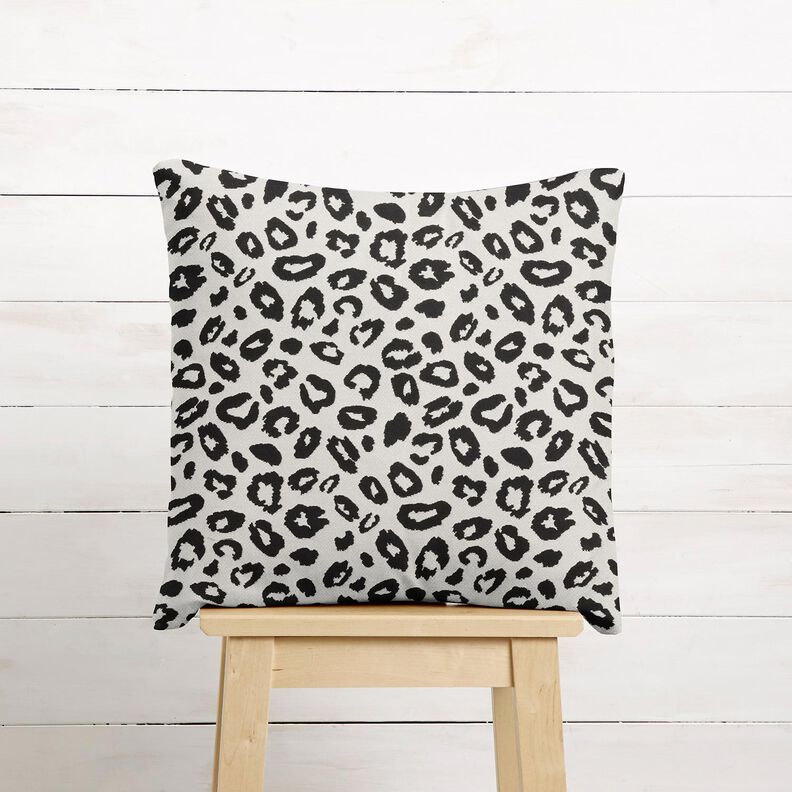 tessuto arredo Jacquard Motivo leopardato – avorio/nero,  image number 7