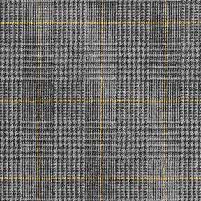 Tessuto in lana Principe di Galles – grigio scuro/giallo, 