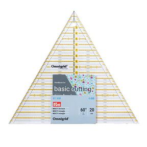 righello a triangolo multi 60° per patchwork [ Dimensioni: 20 cm ] | Prym, 