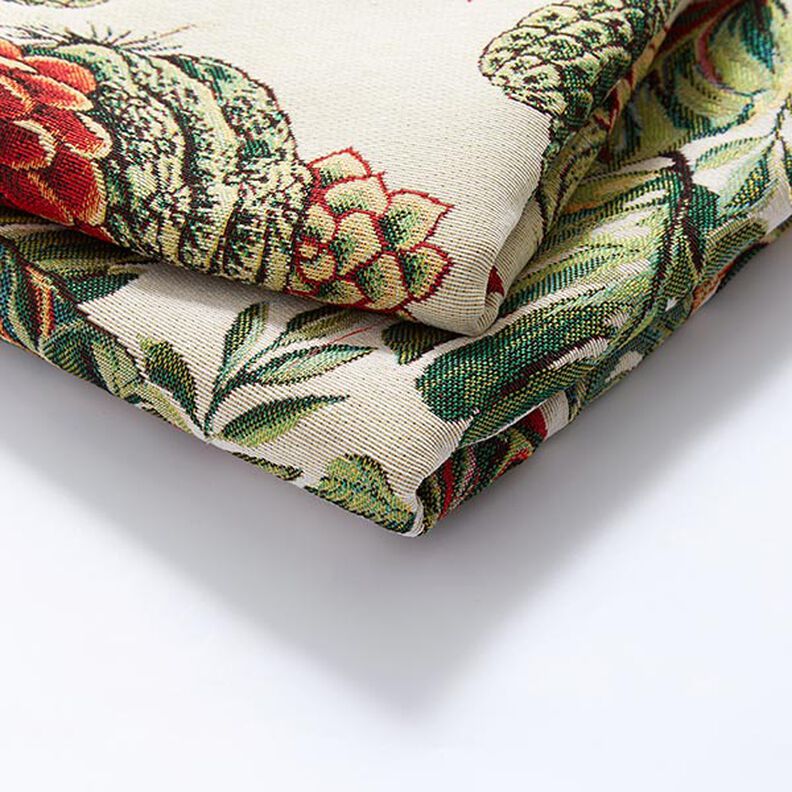 jacquard gobelin palma Monstera – verde/rosso,  image number 5