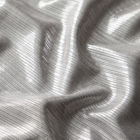 Jersey metallizzato a coste – argento effetto metallizzato, 
