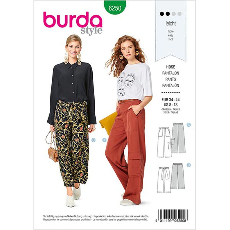 pantalone, Burda 6250 | 34-44,  image number 1