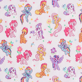 popeline di cotone Tessuto oggetto di licenza My little Pony in giardino | Hasbro – rosé, 