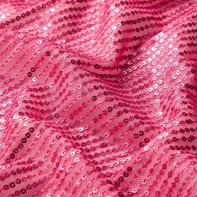 Righe verticali in tessuto paillettes – rosa fucsia acceso, 