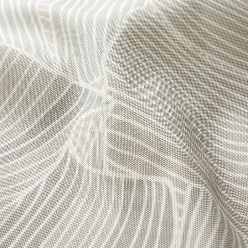 tessuti da esterni tessuti canvas linee di foglie – grigio argento,  image number 3