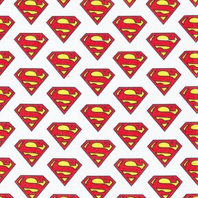 popeline di cotone Logo Superman Tessuto oggetto di licenza | DC Comics – bianco, 